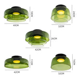 Modern Flush Mount Murano Glass Ceiling Light – Hand-Blown Dome Fixture