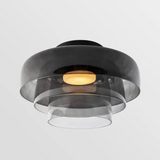 Modern Flush Mount Murano Glass Ceiling Light – Hand-Blown Dome Fixture