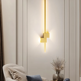 Minimalist LED Wall Light with Warm White Glow and Sleek Aluminum Design