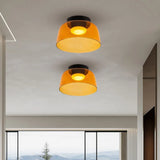 Modern Flush Mount Murano Glass Ceiling Light – Hand-Blown Dome Fixture