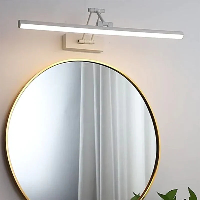 Matte Black Adjustable LED Vanity Wall Light – Sleek Over-Mirror Bathroom Fixture