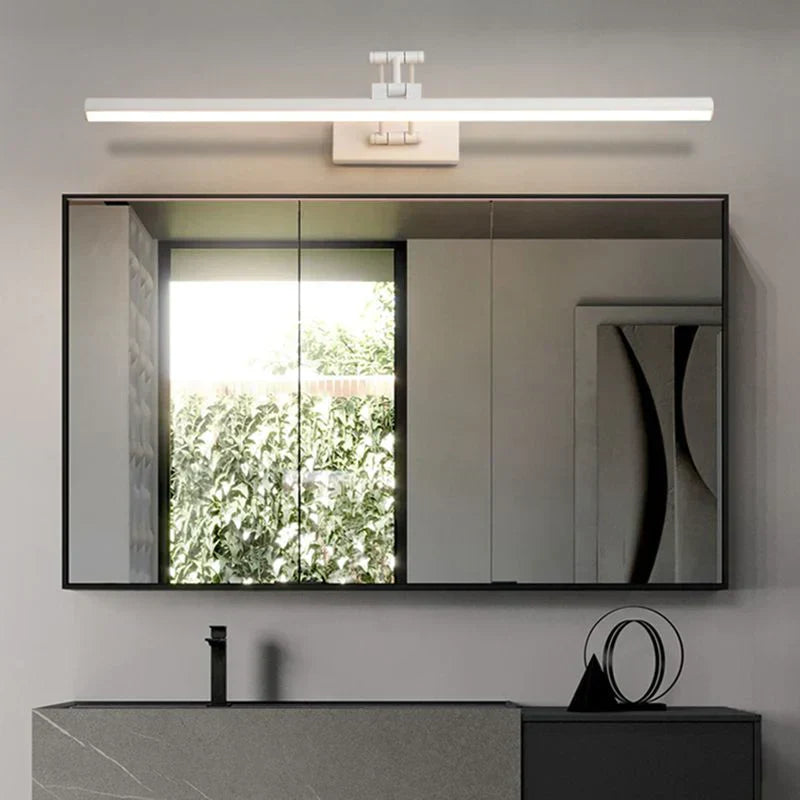 Matte Black Adjustable LED Vanity Wall Light – Sleek Over-Mirror Bathroom Fixture