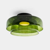 Modern Flush Mount Murano Glass Ceiling Light – Hand-Blown Dome Fixture