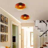 Modern Flush Mount Murano Glass Ceiling Light – Hand-Blown Dome Fixture