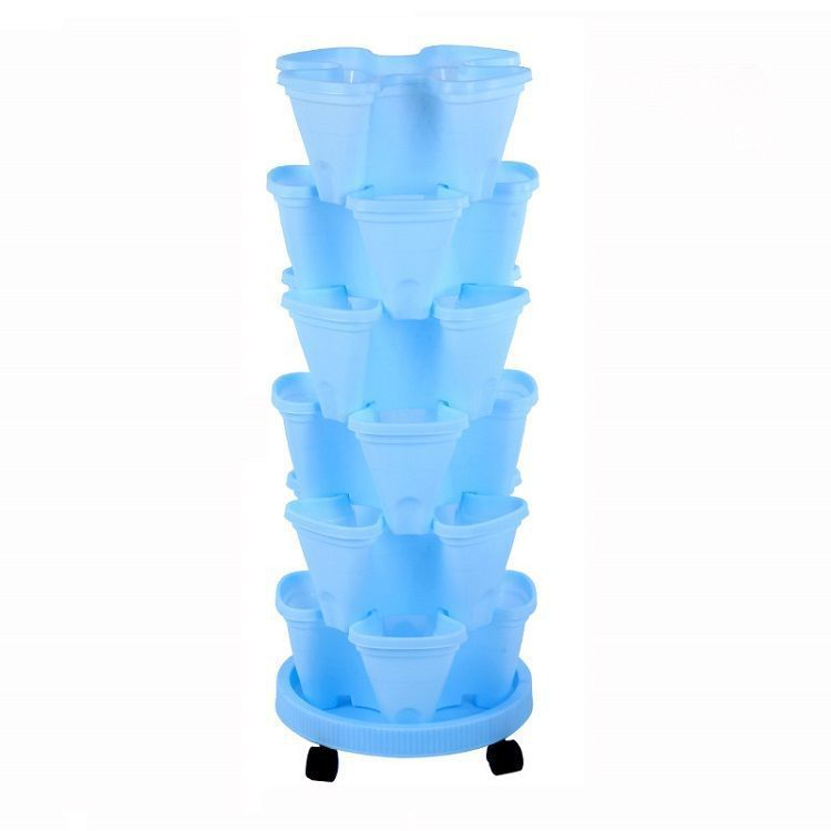 6-Tier Vertical Planter Tower – Space-Saving Stackable Garden for Balcony, Patio & Kitchen Use