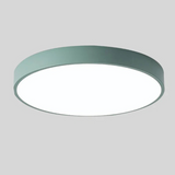 Scandinavian Wooden LED Flush Mount Ceiling Light – Adjustable Warmth & Dimming