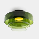 Modern Flush Mount Murano Glass Ceiling Light – Hand-Blown Dome Fixture