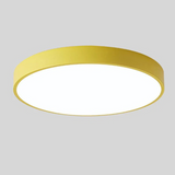 Scandinavian Wooden LED Flush Mount Ceiling Light – Adjustable Warmth & Dimming