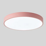 Scandinavian Wooden LED Flush Mount Ceiling Light – Adjustable Warmth & Dimming