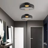 Modern Flush Mount Murano Glass Ceiling Light – Hand-Blown Dome Fixture