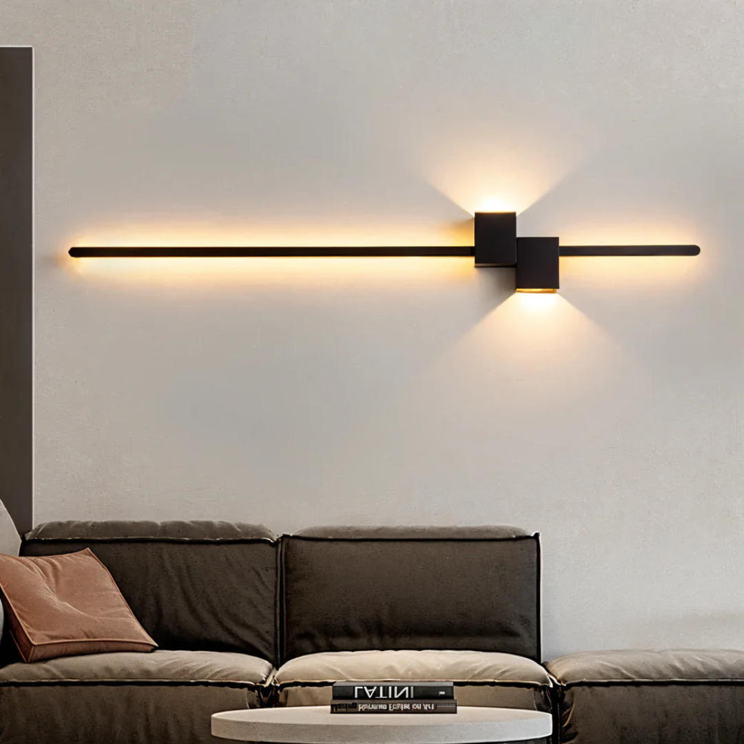 Minimalist LED Wall Light with Warm White Glow and Sleek Aluminum Design