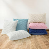 Plush Diamond Pattern Throw Pillow Cover – Soft Textured Cushion Case for Sofa & Bed