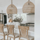 Handwoven Rattan Pendant Lamp – Adjustable Ceiling Light for Living Room & Dining