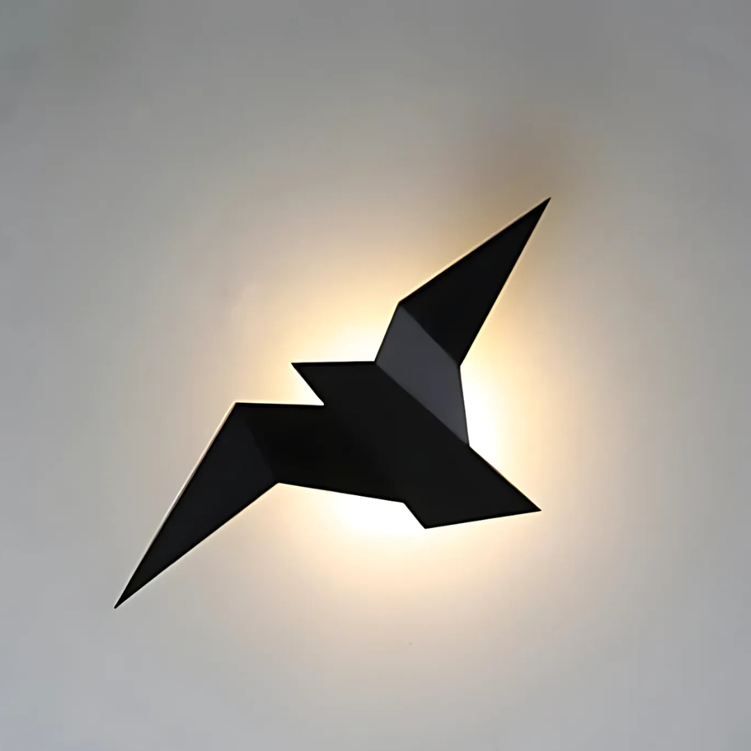 Origami Style Indoor LED Wall Lamp with Artistic Metal Design