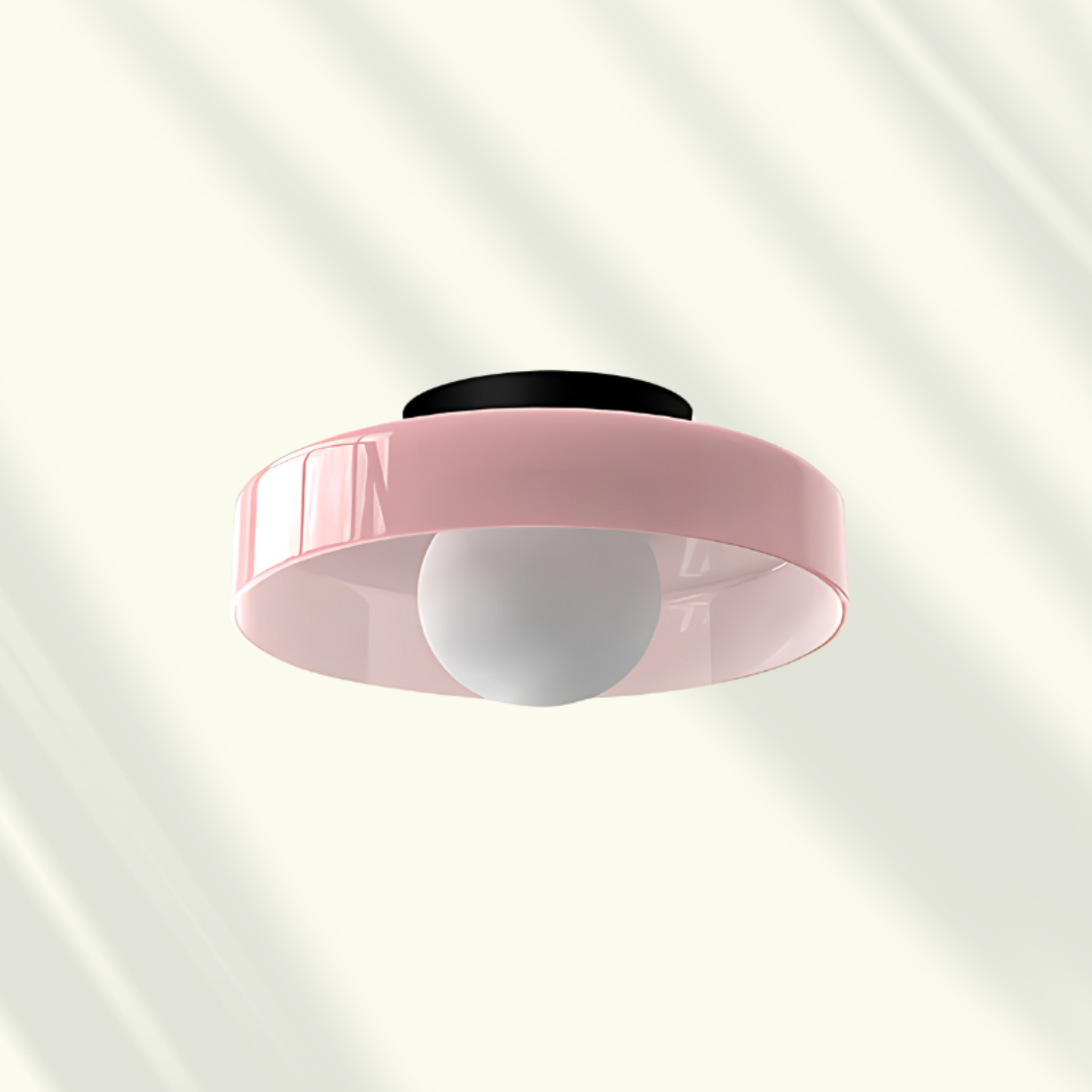 Modern Wooden LED Flush Mount Ceiling Light – Dimmable & Adjustable Color Temperature