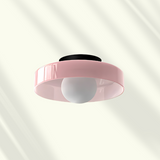 Modern Wooden LED Flush Mount Ceiling Light – Dimmable & Adjustable Color Temperature