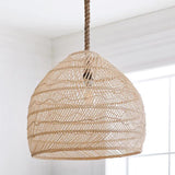 Handwoven Rattan Pendant Lamp – Adjustable Ceiling Light for Living Room & Dining