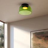 Modern Flush Mount Murano Glass Ceiling Light – Hand-Blown Dome Fixture