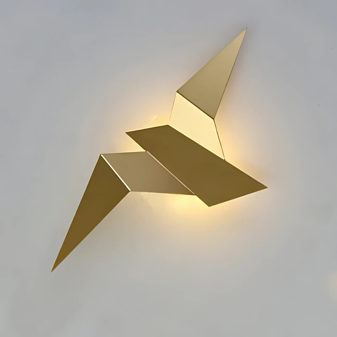 Origami Style Indoor LED Wall Lamp with Artistic Metal Design