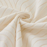 Modern Minimalist Sofa Throw Cover – Bohemian Textured Pattern with Tassel Edges