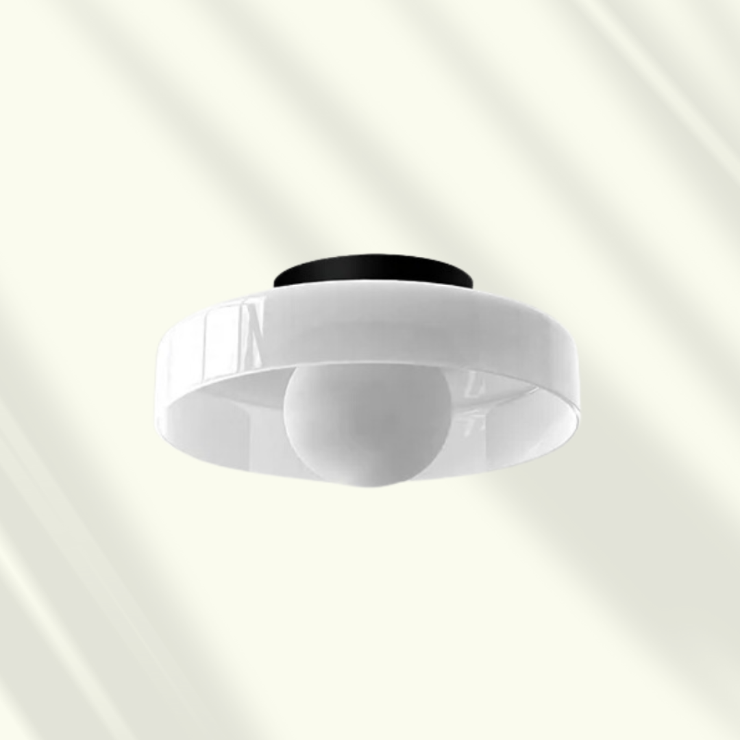 Modern Wooden LED Flush Mount Ceiling Light – Dimmable & Adjustable Color Temperature