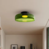 Modern Flush Mount Murano Glass Ceiling Light – Hand-Blown Dome Fixture