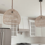 Handwoven Rattan Pendant Lamp – Adjustable Ceiling Light for Living Room & Dining