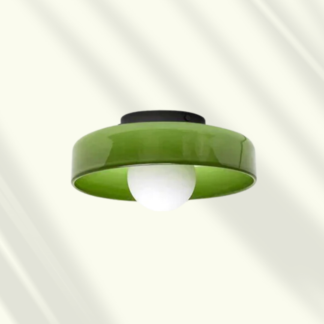 Modern Wooden LED Flush Mount Ceiling Light – Dimmable & Adjustable Color Temperature