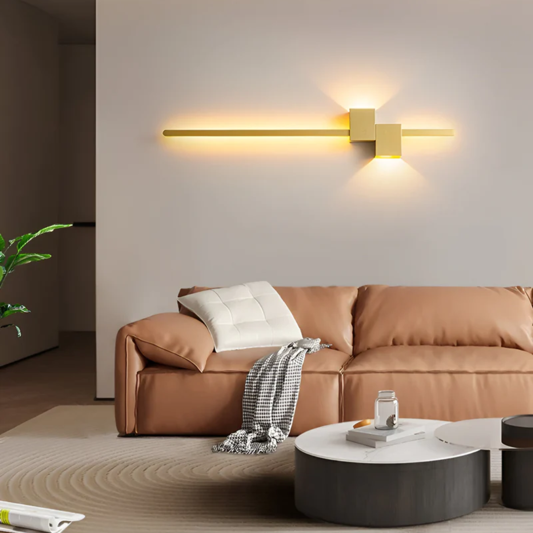 Minimalist LED Wall Light with Warm White Glow and Sleek Aluminum Design