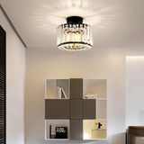 Modern Crystal Flush Mount Ceiling Light with E27 LED – Elegant Living Room & Bedroom Fixture