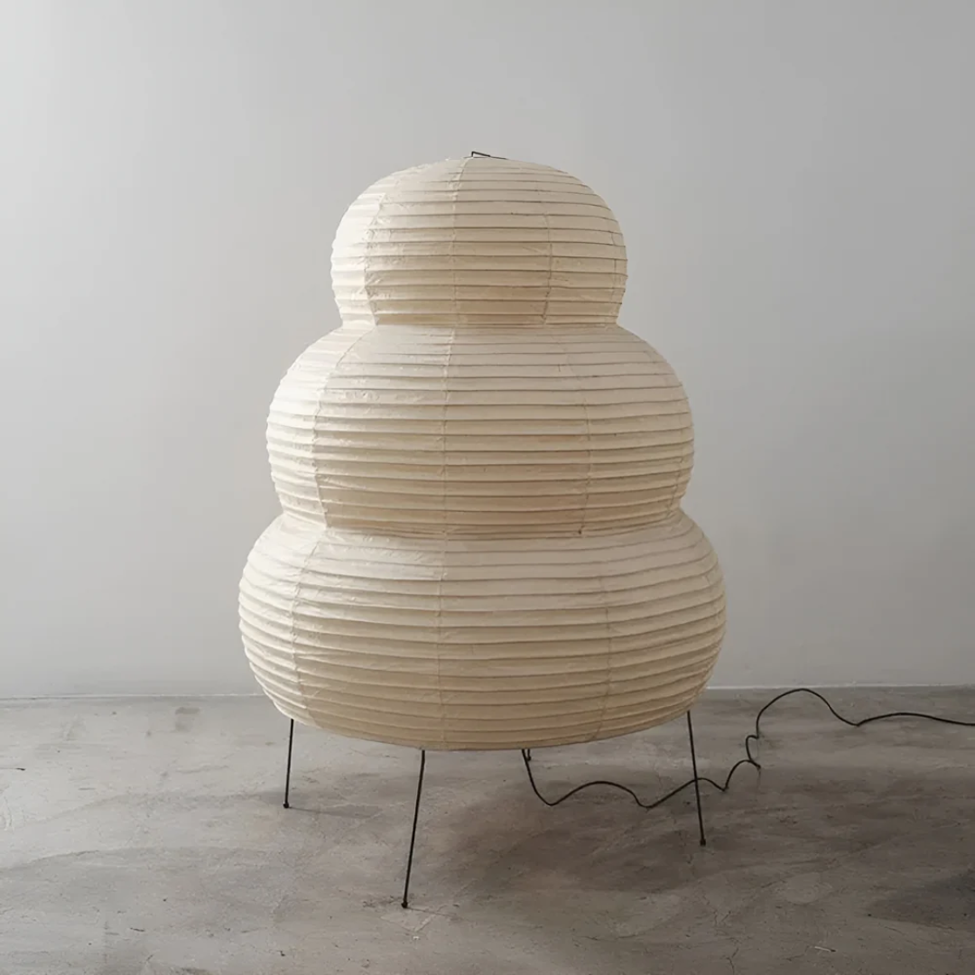 Scandinavian Rice Paper Floor Lamp – Handcrafted Japanese-Style LED E27 Standing Light
