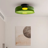 Modern Flush Mount Murano Glass Ceiling Light – Hand-Blown Dome Fixture