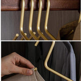 Modern Aluminum Alloy Coat Hangers – Sleek Non-Slip Metal Hangers (Set of 5)