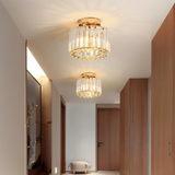 Modern Crystal Flush Mount Ceiling Light with E27 LED – Elegant Living Room & Bedroom Fixture