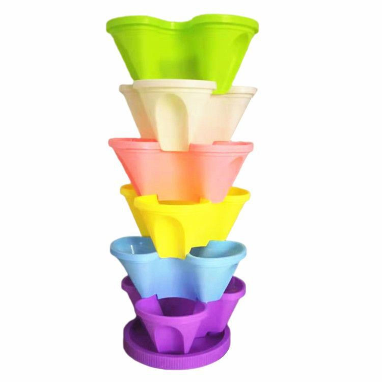 6-Tier Vertical Planter Tower – Space-Saving Stackable Garden for Balcony, Patio & Kitchen Use