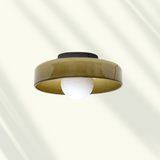 Modern Wooden LED Flush Mount Ceiling Light – Dimmable & Adjustable Color Temperature