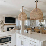 Handwoven Rattan Pendant Lamp – Adjustable Ceiling Light for Living Room & Dining