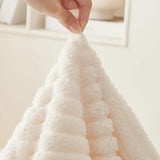 Plush Chevron Textured Sofa Cover – Warm Fleece Fabric for Couch Protection
