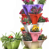 6-Tier Vertical Planter Tower – Space-Saving Stackable Garden for Balcony, Patio & Kitchen Use