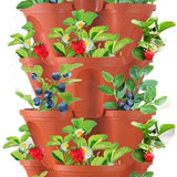 6-Tier Vertical Planter Tower – Space-Saving Stackable Garden for Balcony, Patio & Kitchen Use