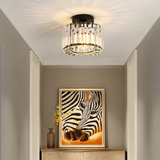 Modern Crystal Flush Mount Ceiling Light with E27 LED – Elegant Living Room & Bedroom Fixture