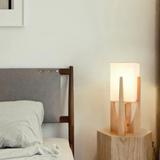 Japanese-Inspired Solid Walnut Floor Lamp – LED Accent Lighting