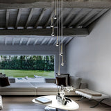 Nordic Water Drop LED Pendant Light – Minimalist Metal Ceiling Lamp for Living Room, Dining, or Stairwell