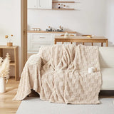 Ultra-Soft Textured Sofa Throw Blanket – Plush Decorative Couch Cover for Living Room