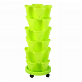 6-Tier Vertical Planter Tower – Space-Saving Stackable Garden for Balcony, Patio & Kitchen Use