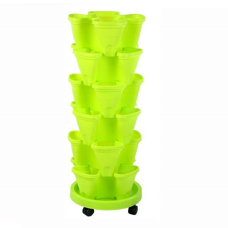 6-Tier Vertical Planter Tower – Space-Saving Stackable Garden for Balcony, Patio & Kitchen Use
