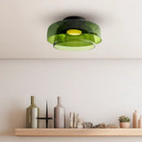 Modern Flush Mount Murano Glass Ceiling Light – Hand-Blown Dome Fixture