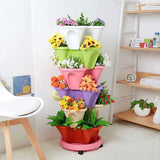 6-Tier Vertical Planter Tower – Space-Saving Stackable Garden for Balcony, Patio & Kitchen Use