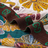 Boho Floral Embroidered Blanket – Soft Woven Cotton Throw for Bed or Sofa
