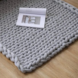 Chunky Knit Weighted Throw Blanket – Handwoven Plush Comfort for Sofa & Bed